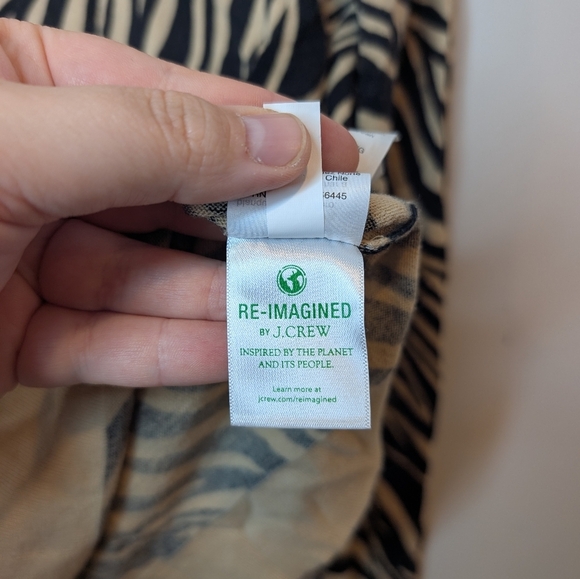 JCREW Classy TEDDIE zebra Small S Sweater Black and brown *So Soft* - Picture 7 of 10